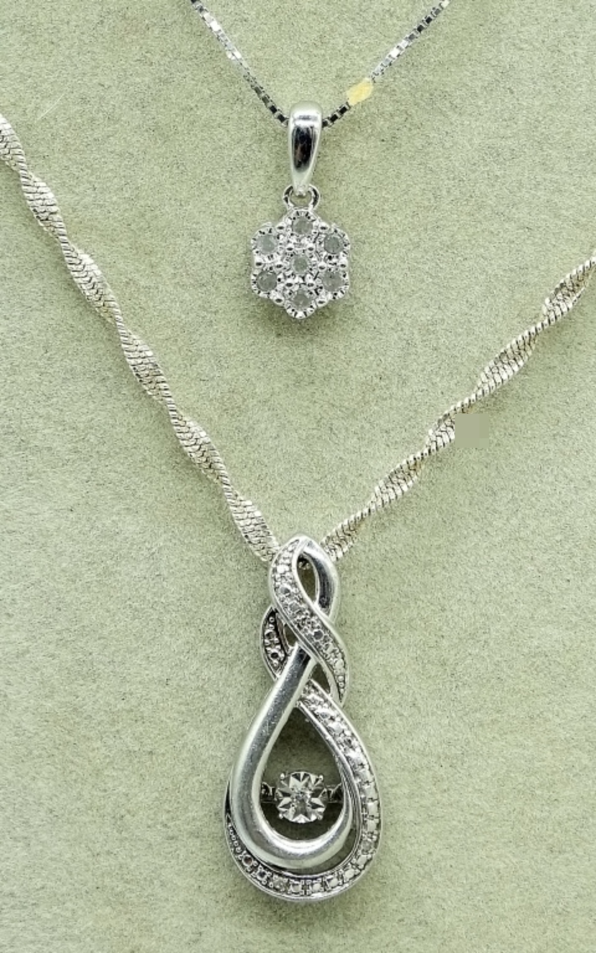 Sterling Silver Simulated Diamond Jewelry Set