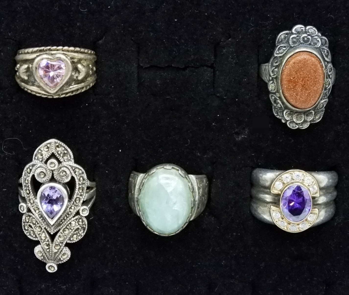Sterling Silver Gemstone Ring Collection