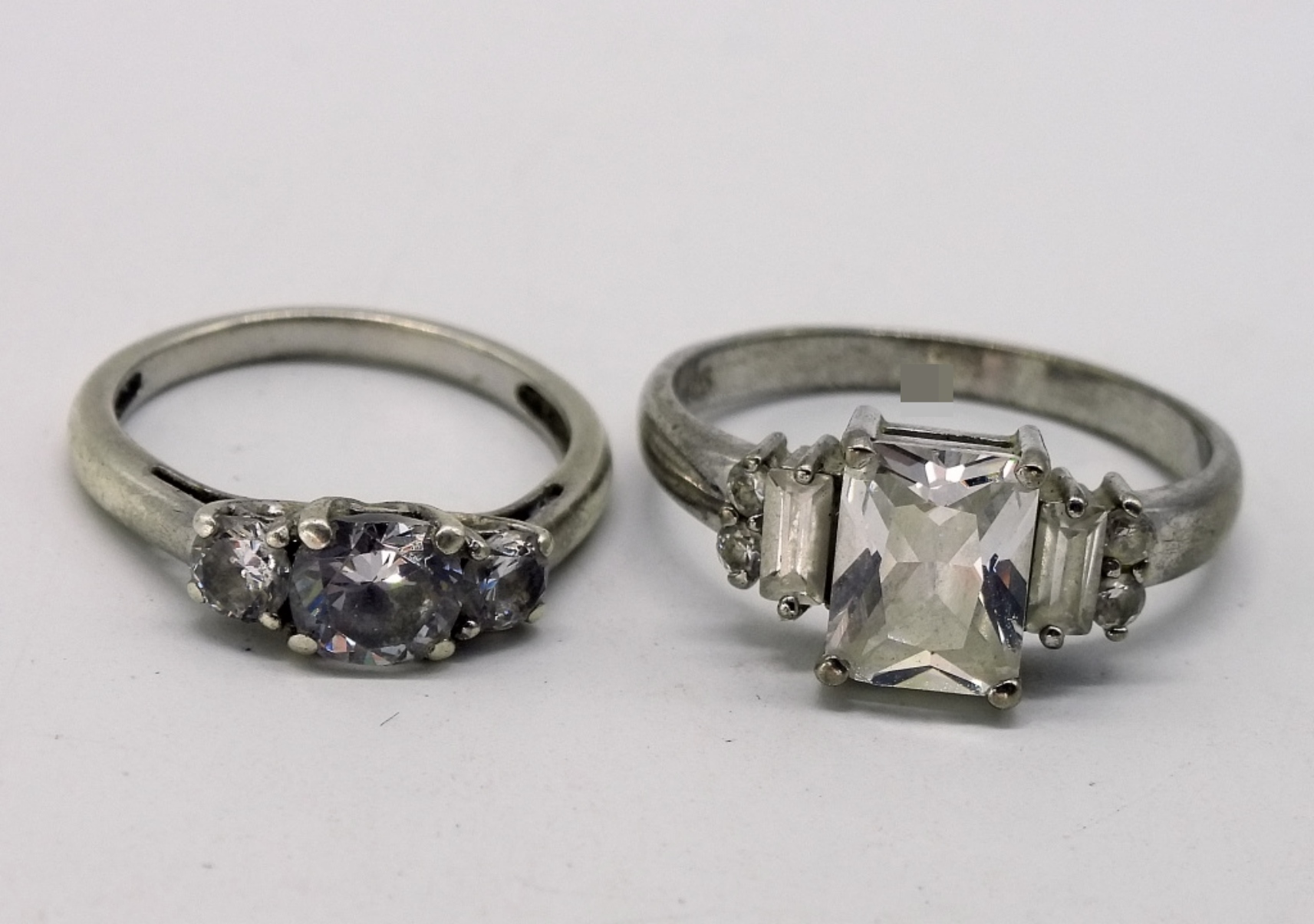 Sterling Silver Simulated Diamond Jewelry Lot