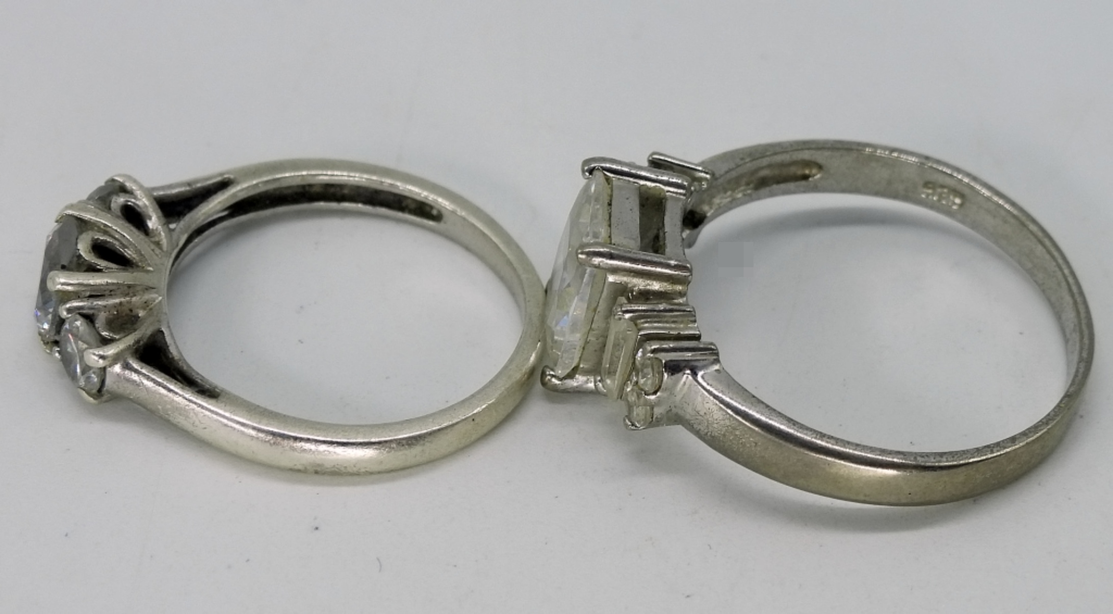 Sterling Silver Simulated Diamond Jewelry Lot