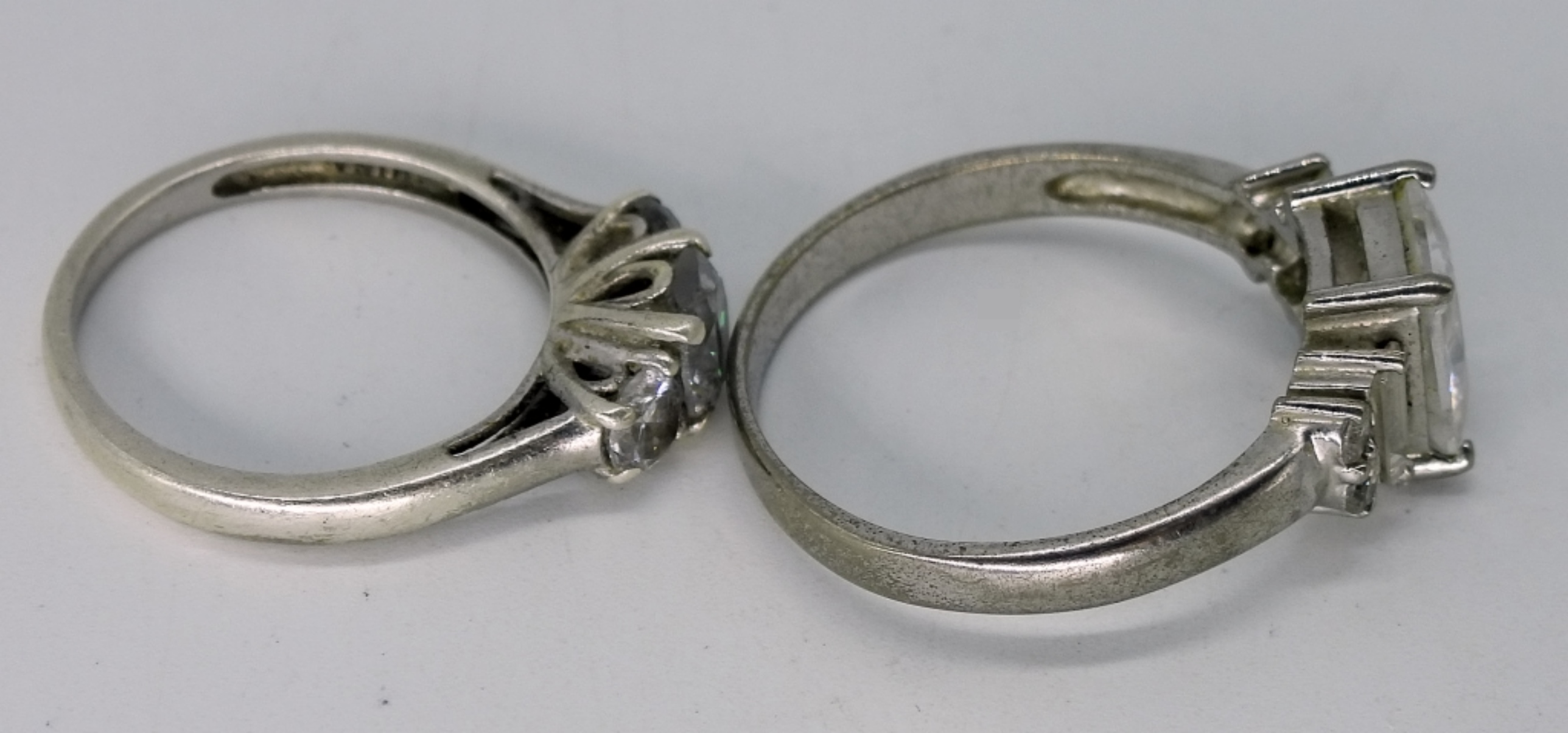 Sterling Silver Simulated Diamond Jewelry Lot