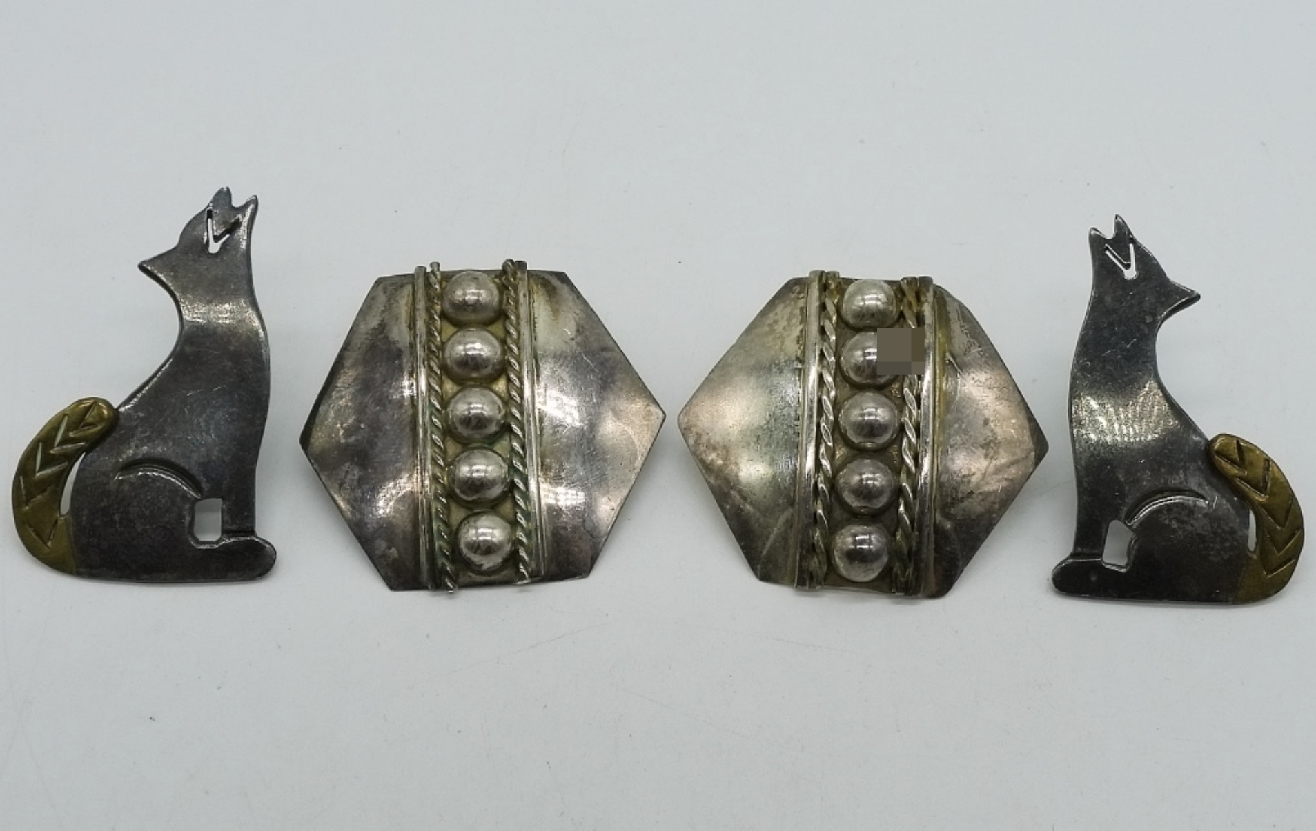 Sterling Taxco Mexico Earrings - 2 Pair