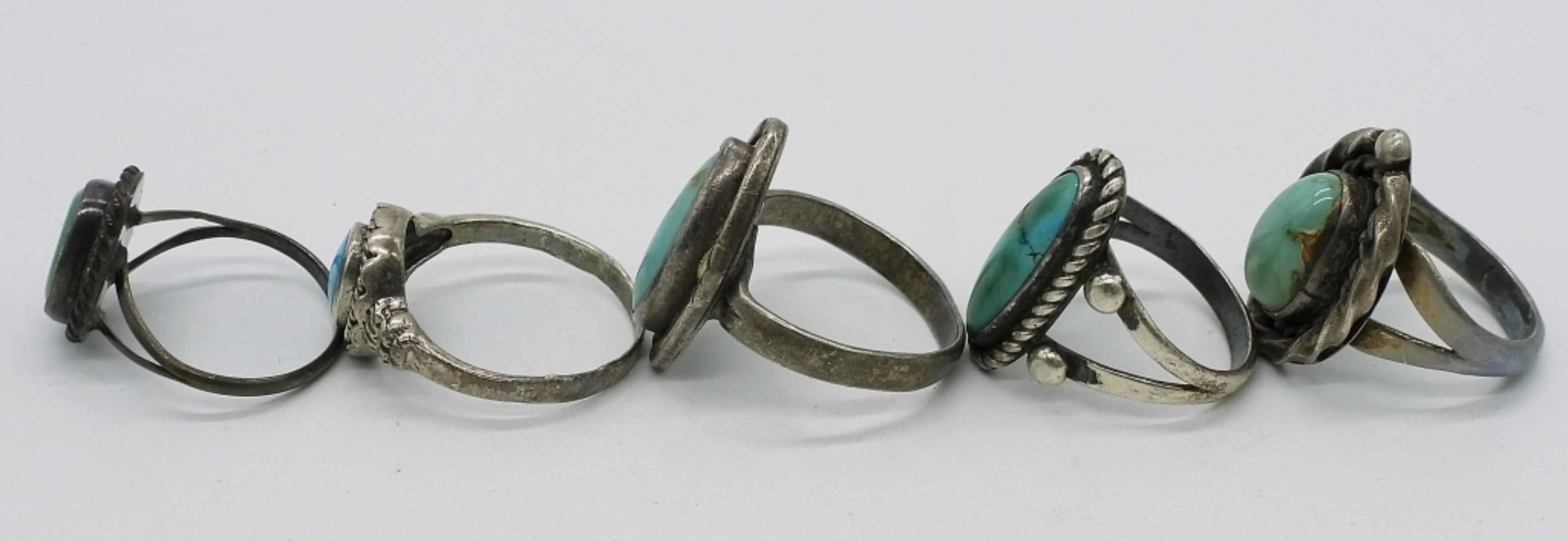 7 Pieces of Vintage Sterling, Turquoise Jewelry