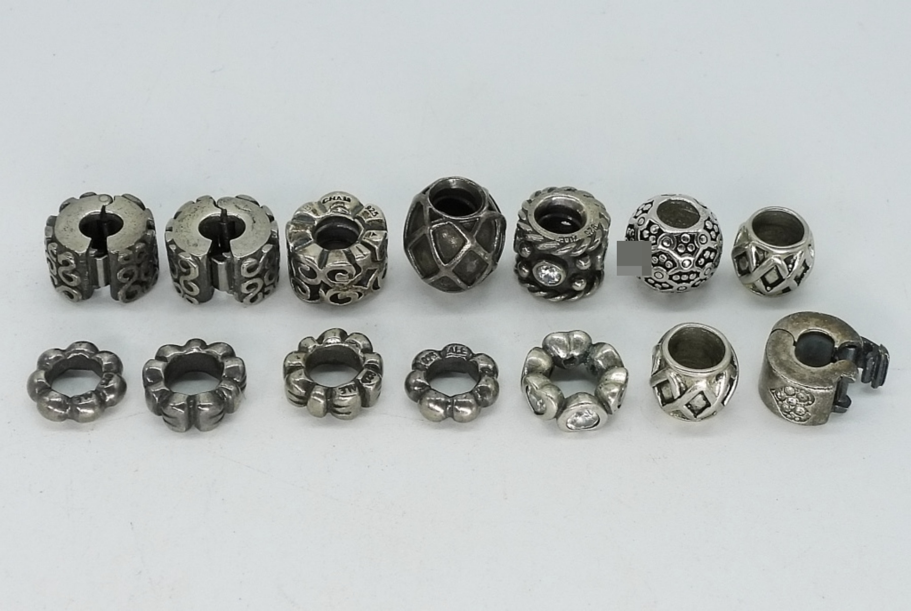 15 Sterling Charm Beads Lot