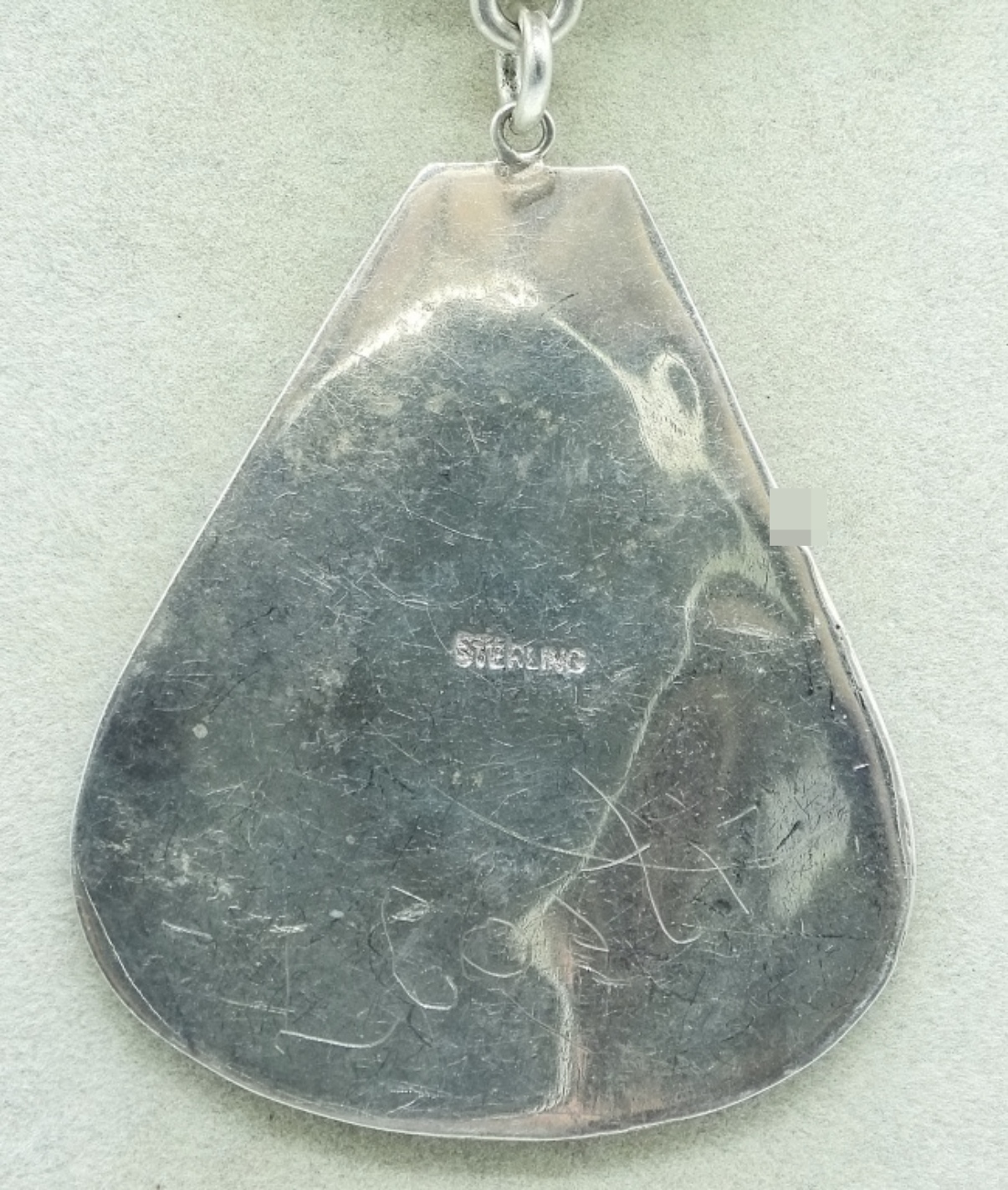 Sterling Silver Inlay Pendant Necklace