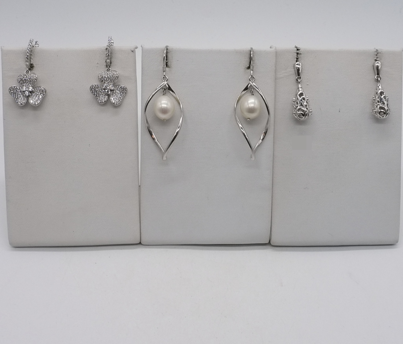 Sterling Silver Earring Lot - 3 Pairs