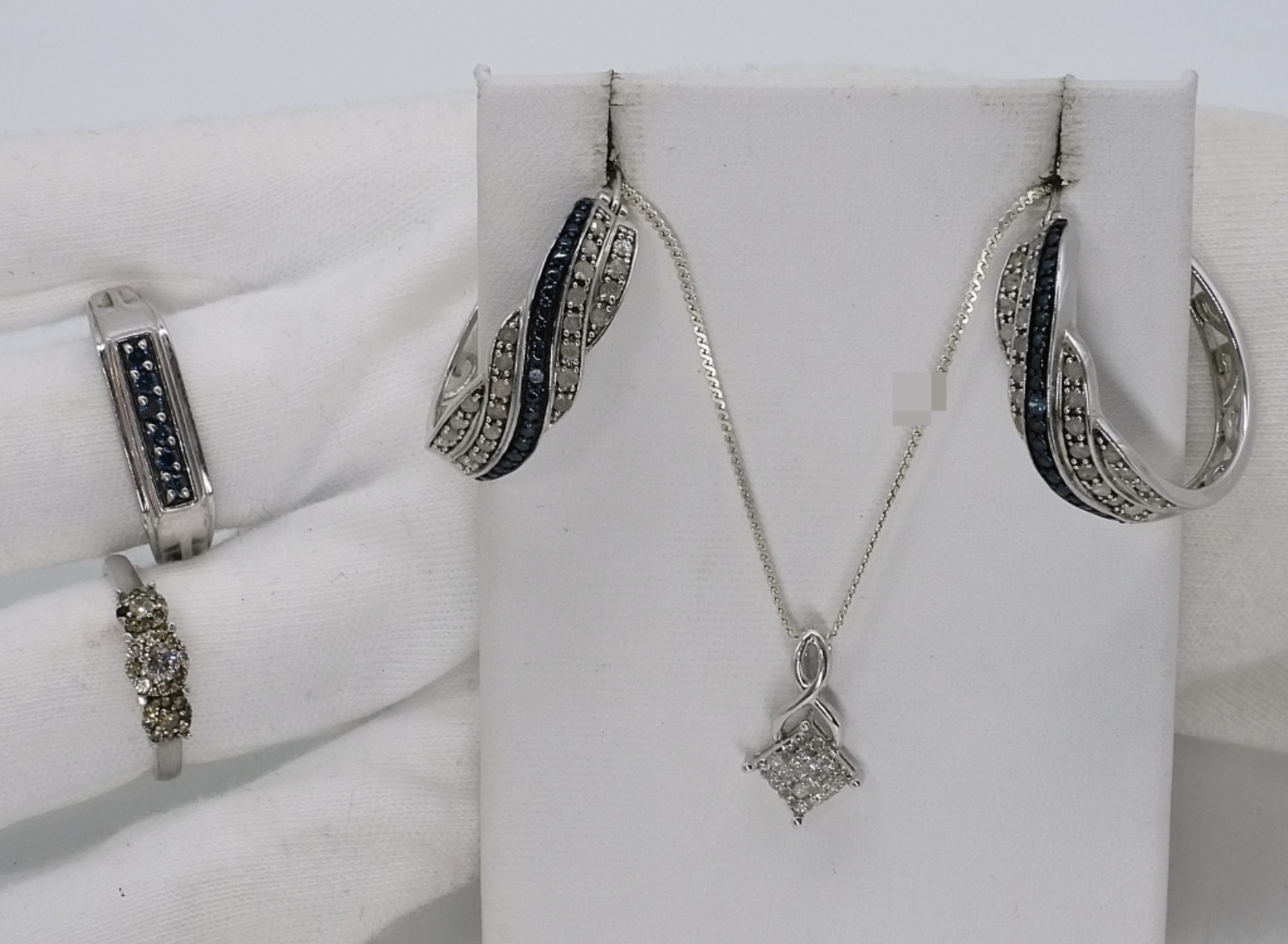 Sterling Diamond Jewelry Set