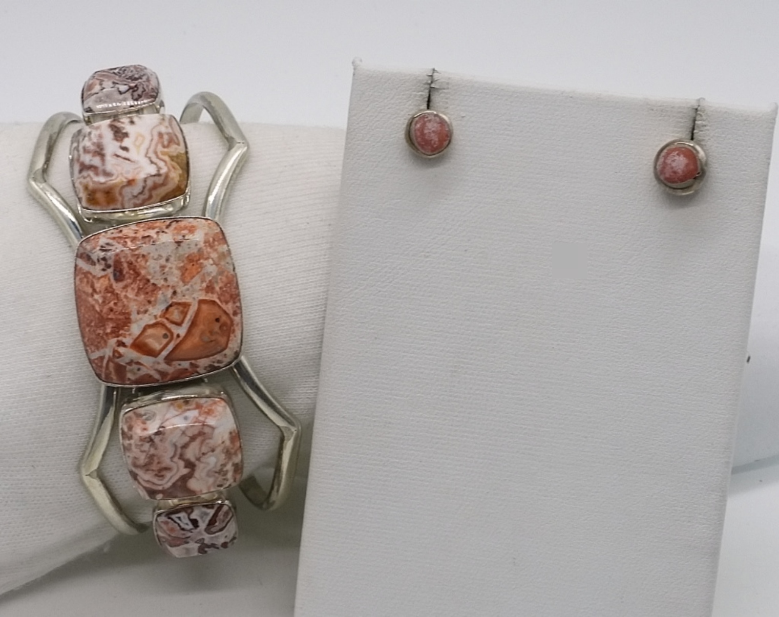DTR Jay King Sterling Jasper Cuff & Earring