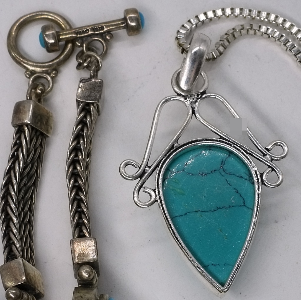 Sterling Turquoise Necklace & Bracelet