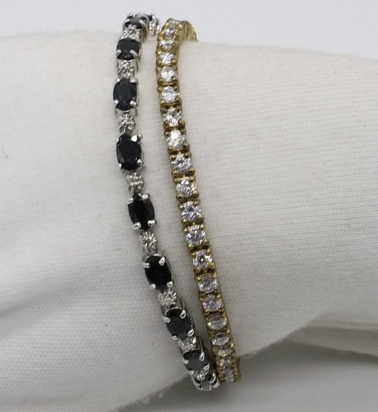2 Sterling Gemstone Bracelets