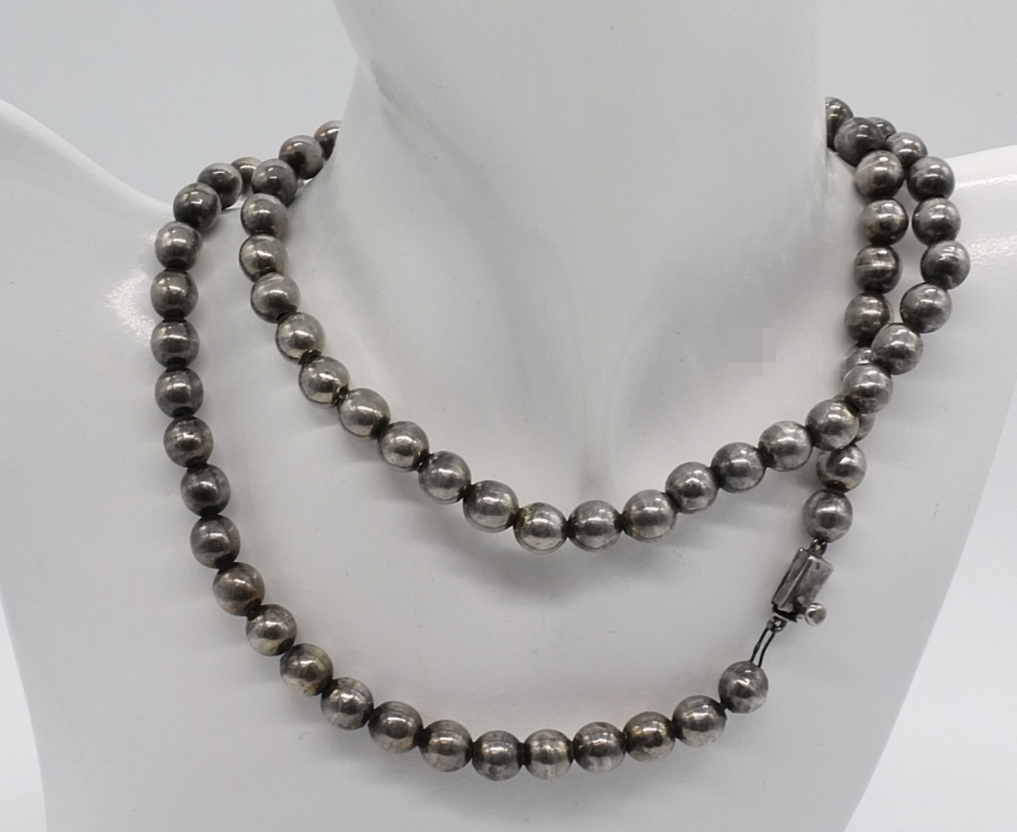 Sterling Taxco Beaded Necklace