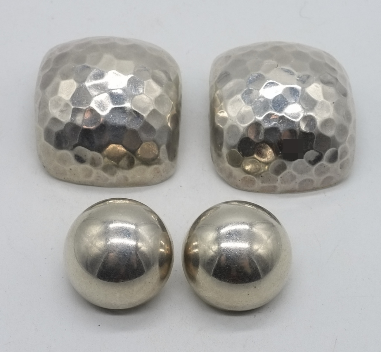 Sterling Taxco Clip-On Earrings
