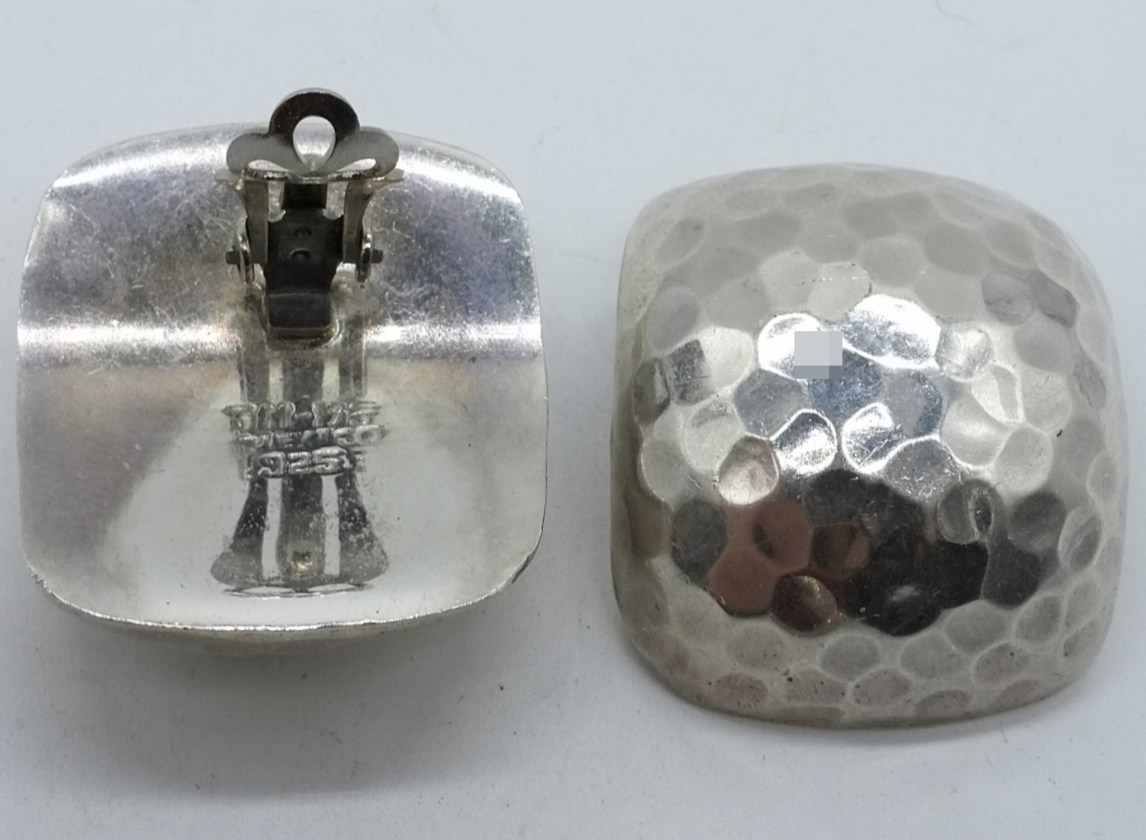 Sterling Taxco Clip-On Earrings
