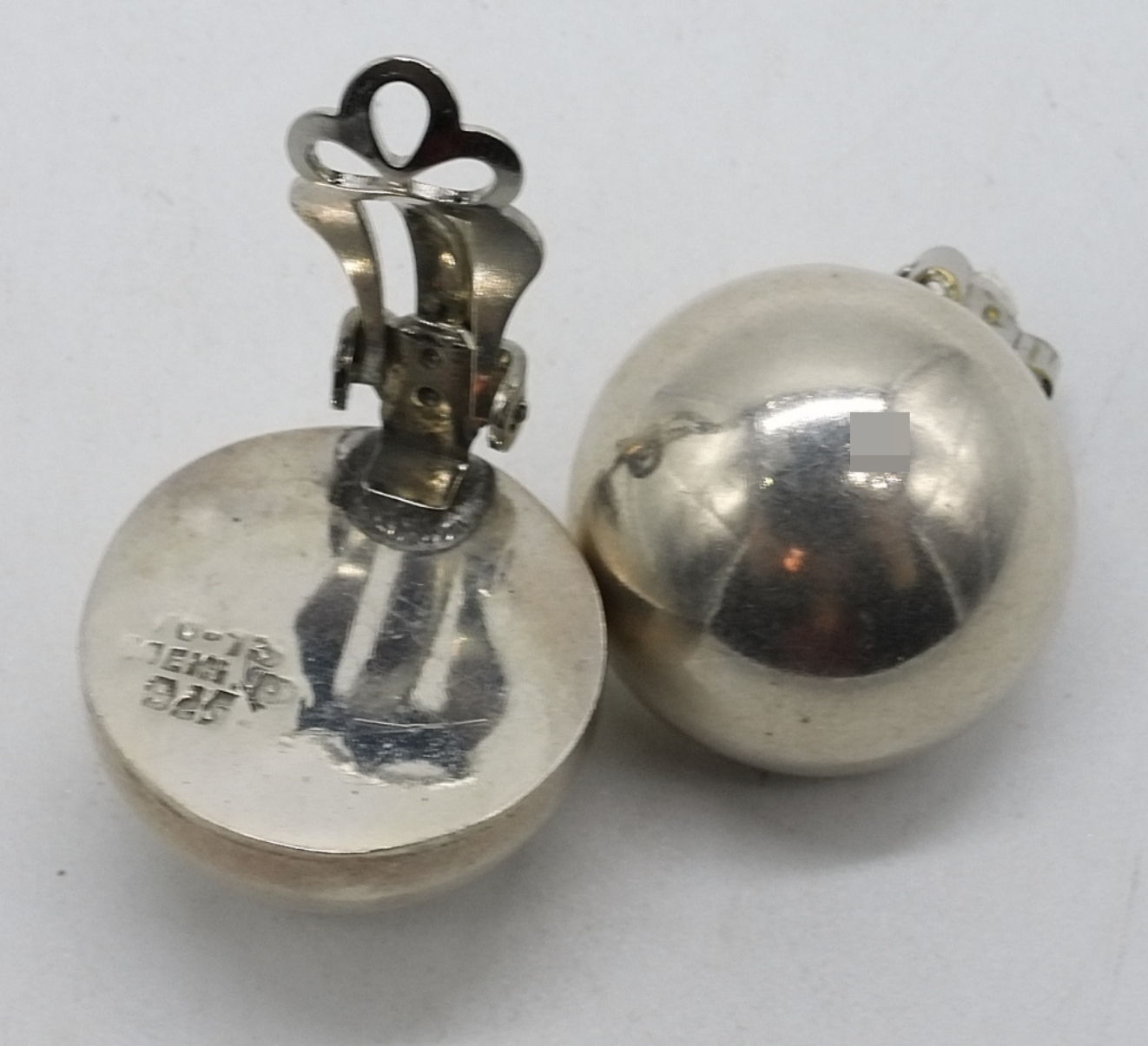 Sterling Taxco Clip-On Earrings