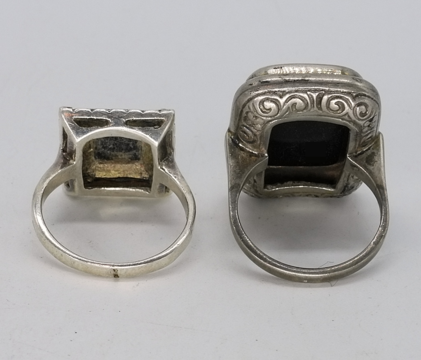 Sterling Silver Onyx Pendant & Ring