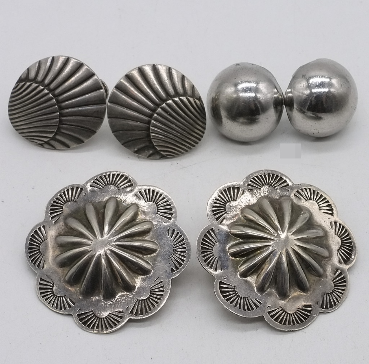3 Pair Sterling Vintage Earrings