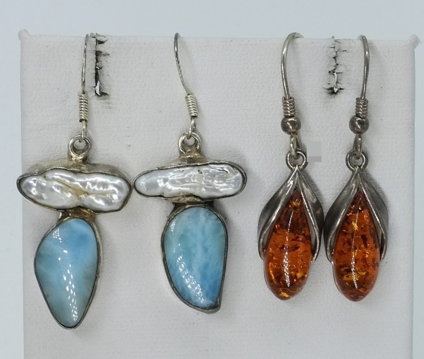 5 Pair 925 Earrings with Larimar & More