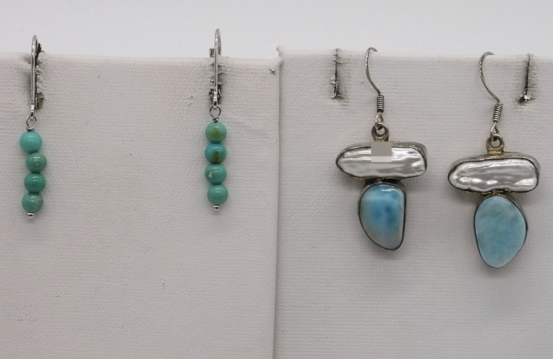 5 Pair 925 Earrings with Larimar & More