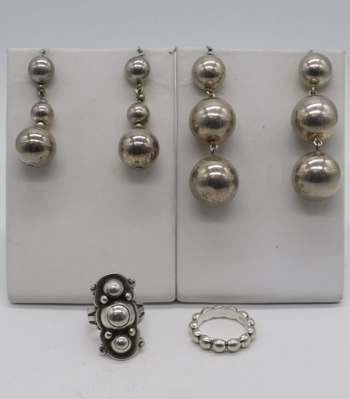 Sterling Silver Taxco Ring & Earrings Lot