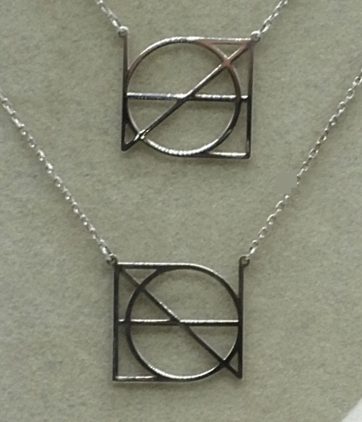 Sterling Silver Necklace & Bracelet Set, Modernist