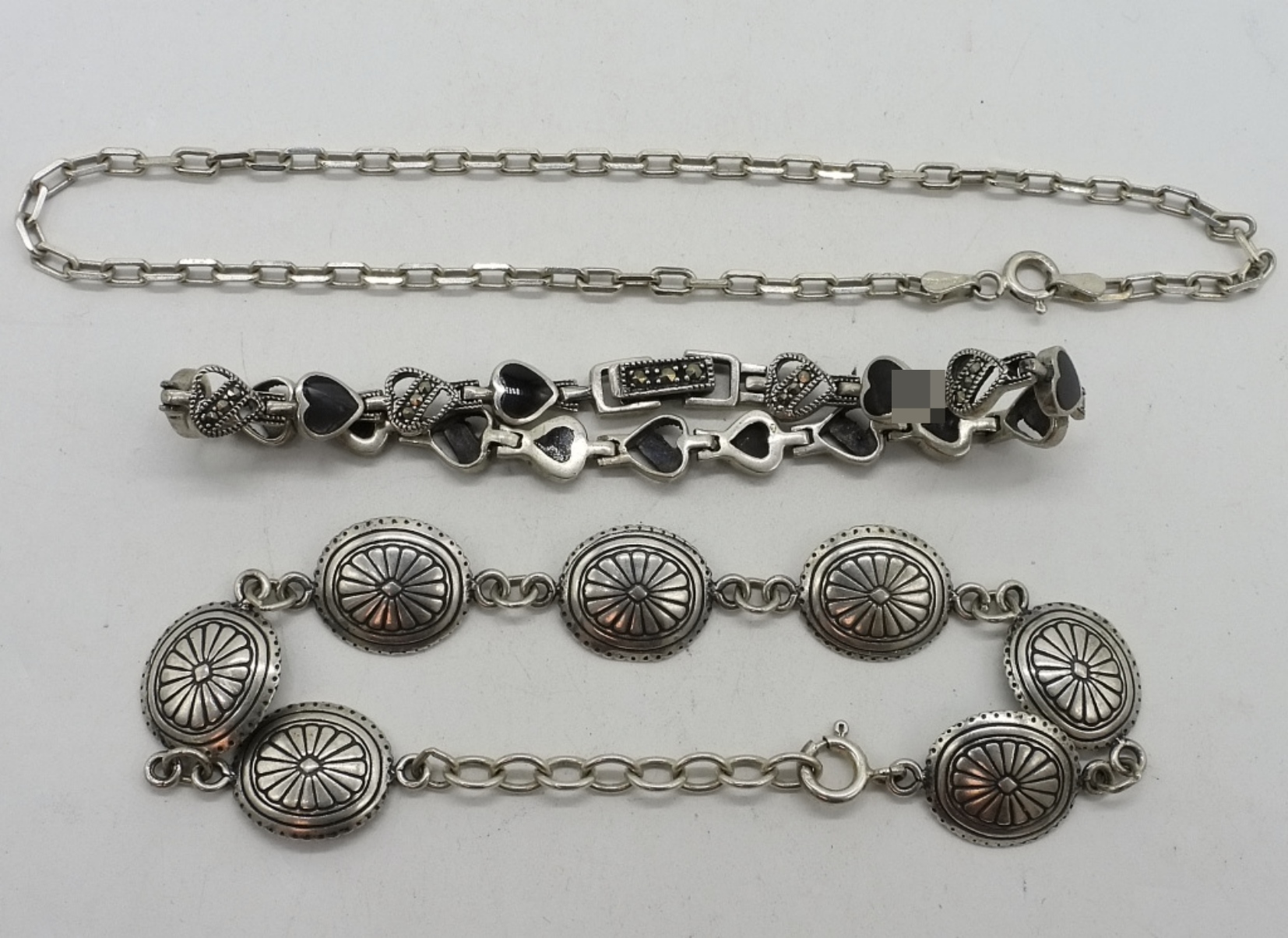 Sterling Silver Bracelet Lot, 3 Pieces