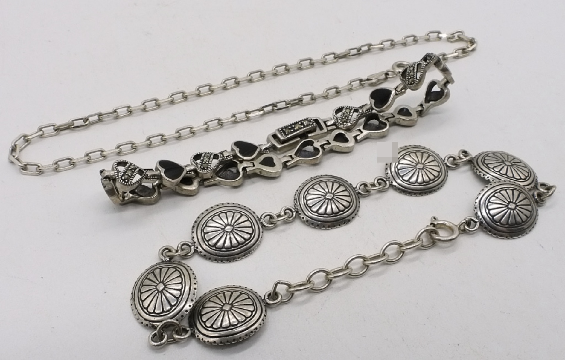 Sterling Silver Bracelet Lot, 3 Pieces