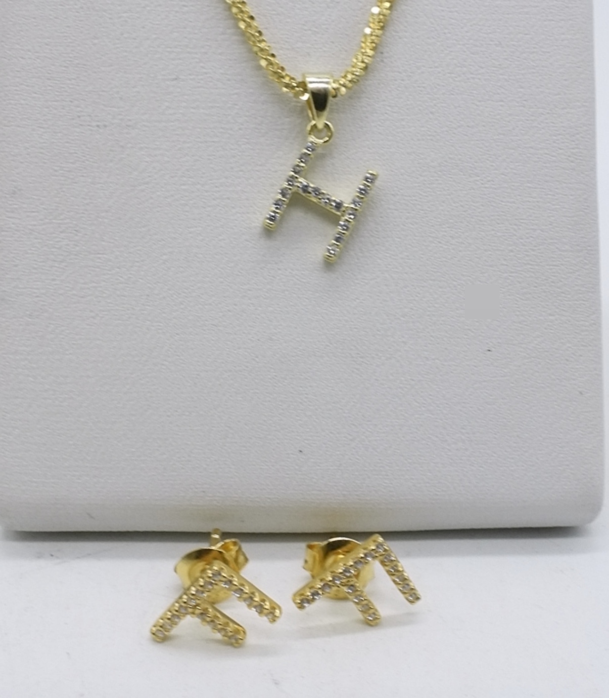 Sterling Gold-Tone Earrings, Necklace & Ring