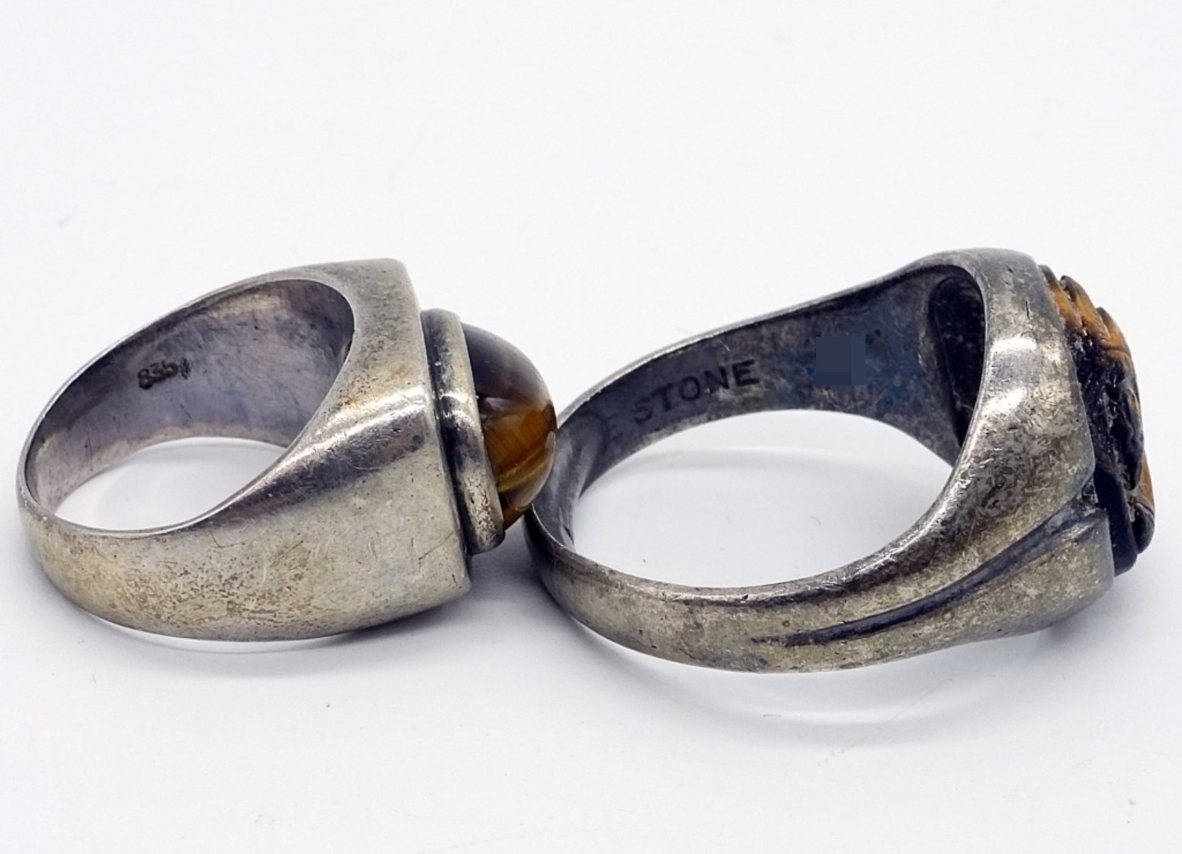 Sterling Tiger's Eye Rings & Cuff