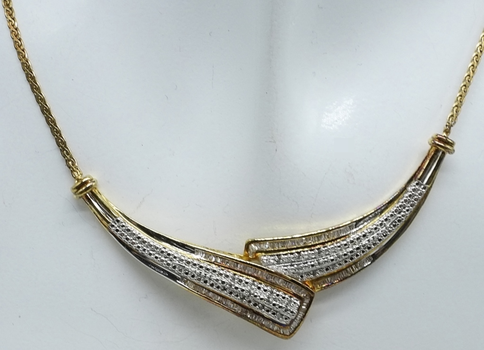Sterling Silver Gold-Tone Necklace & Bracelet Set