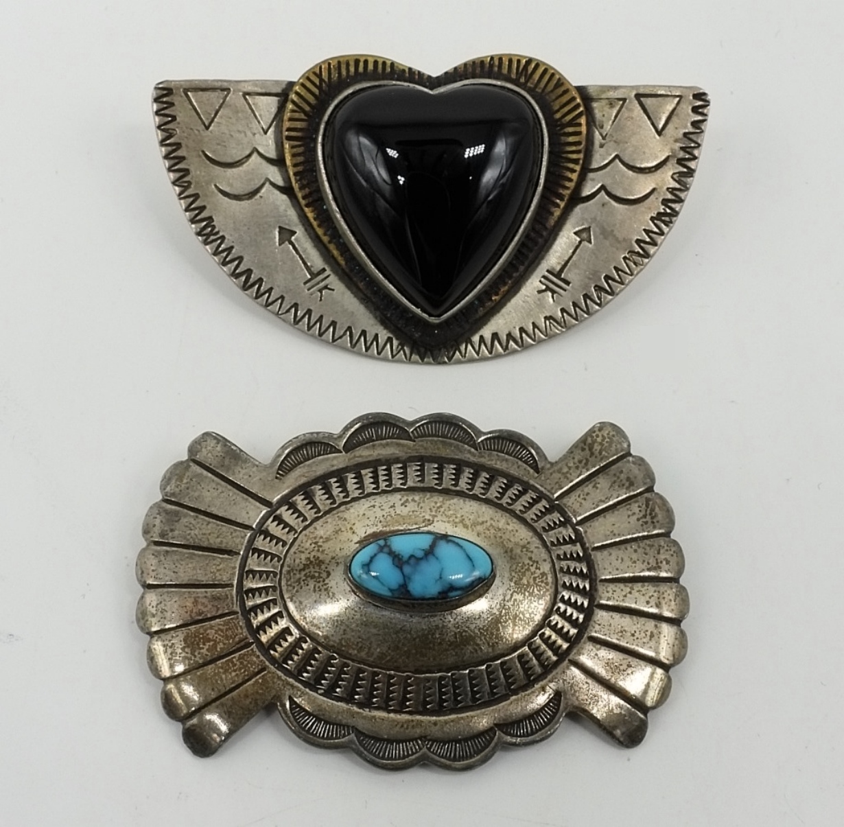 Comstock & Navajo Sterling Brooch Lot