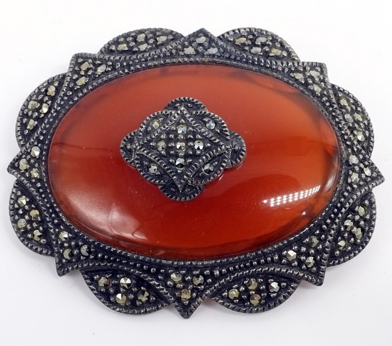 Carnelian & Green Onyx Vintage 925