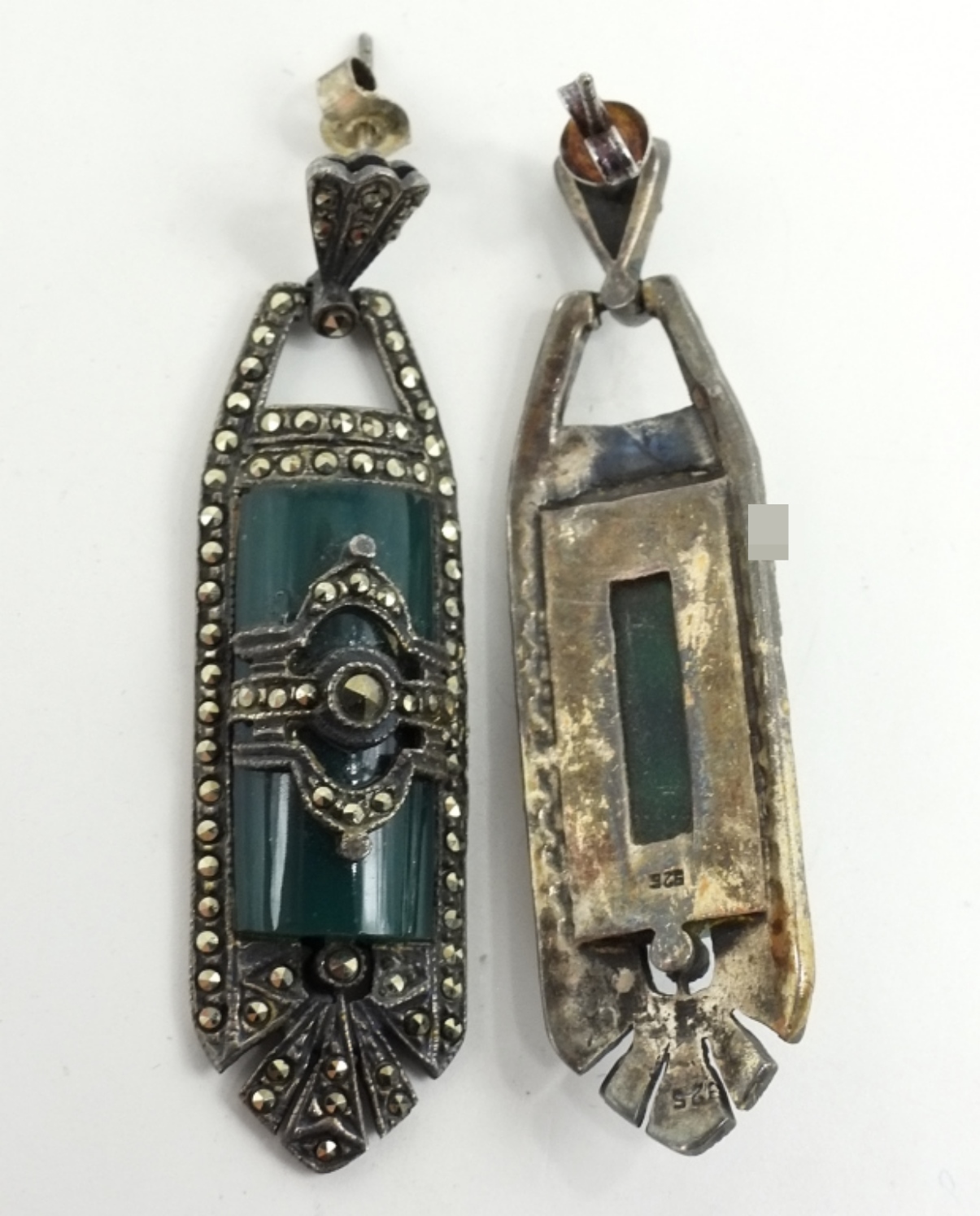 Carnelian & Green Onyx Vintage 925