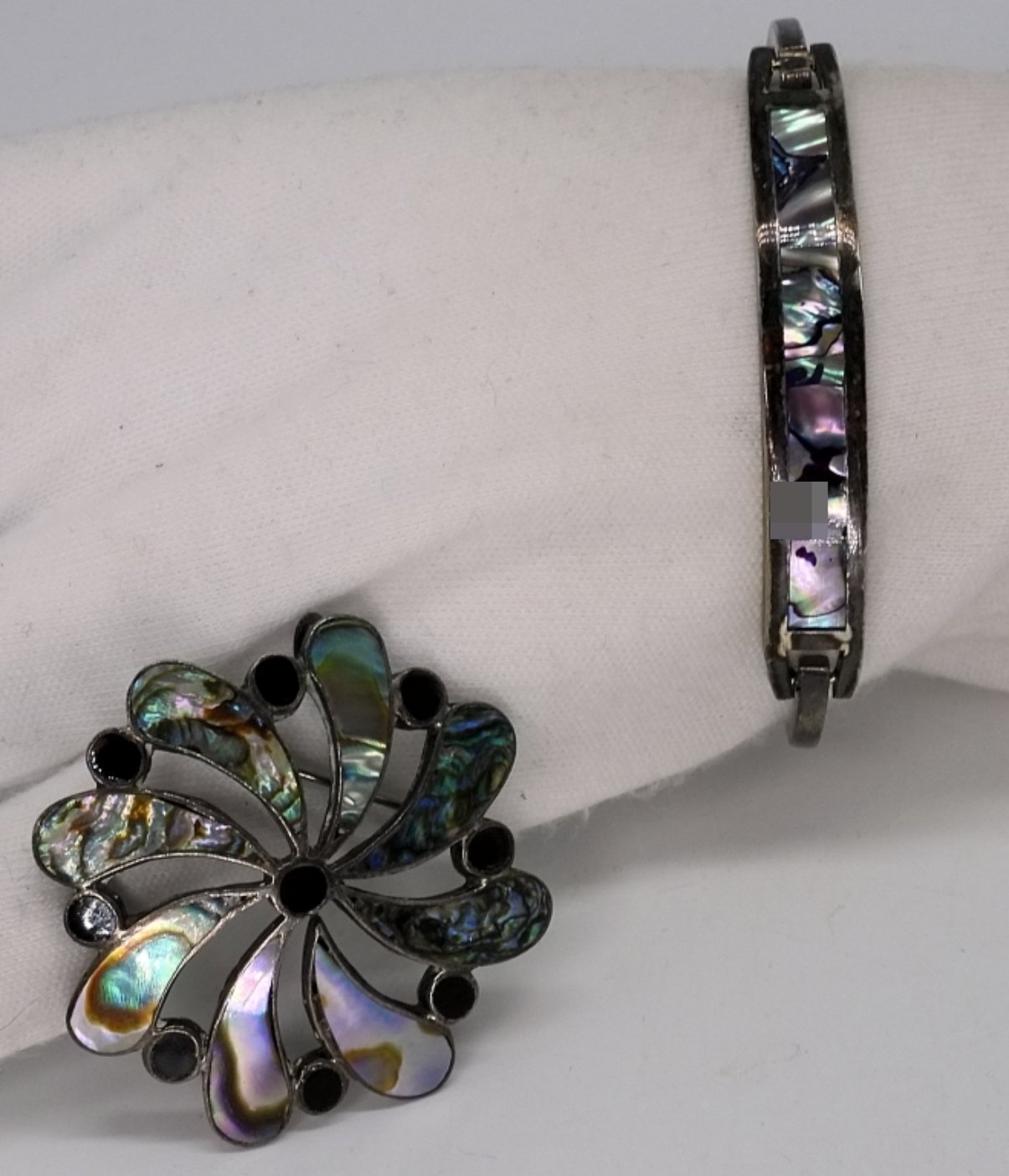Taxco, Alpaca 925 Bracelet & Brooch