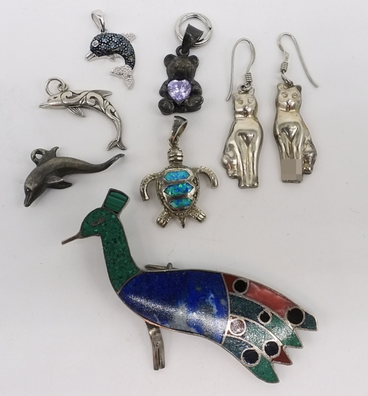 Sterling Silver Animal Pendants & Earrings