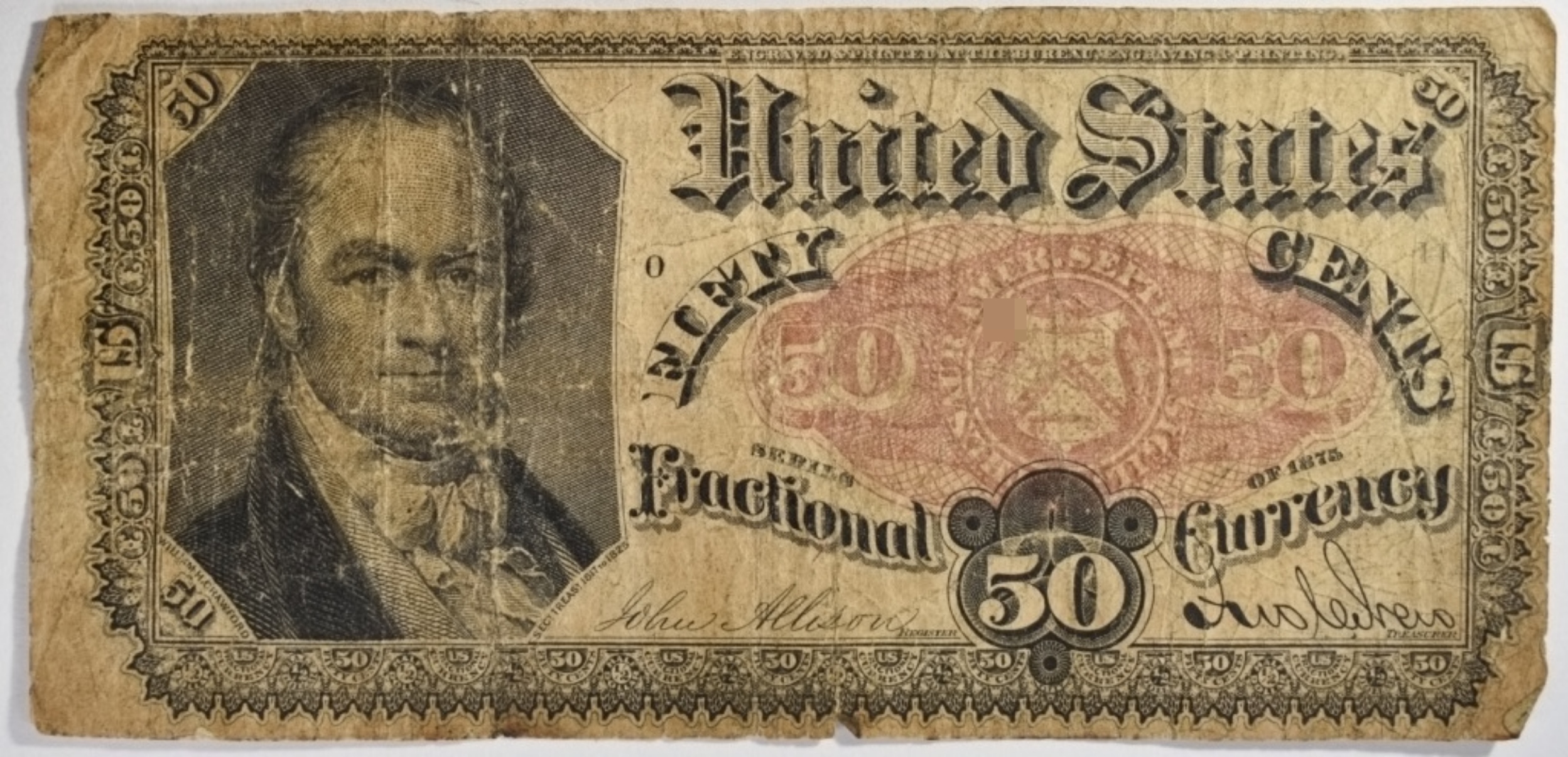 1875 50 Cent Fractional Currency 5th Issue