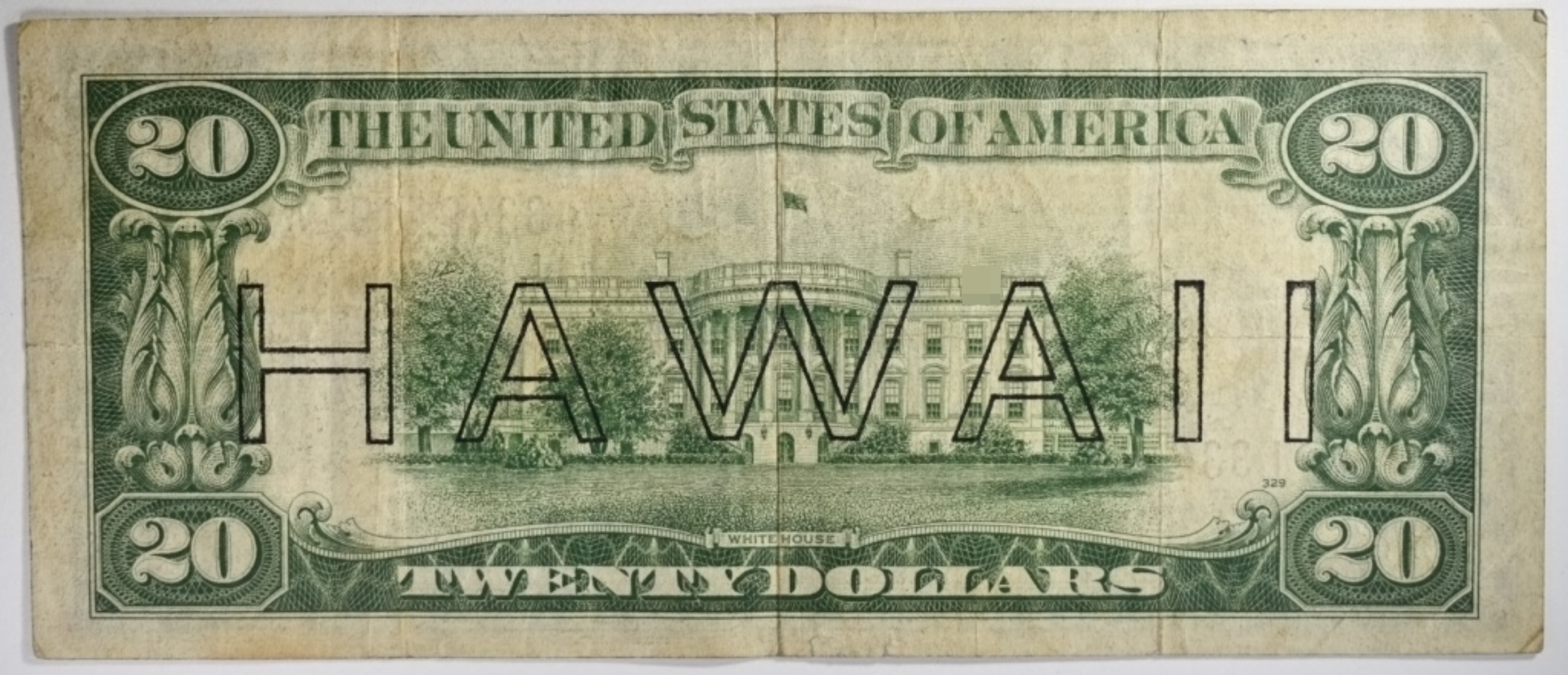 1934 $20 Hawaii Silver Cert. SN L33491695A