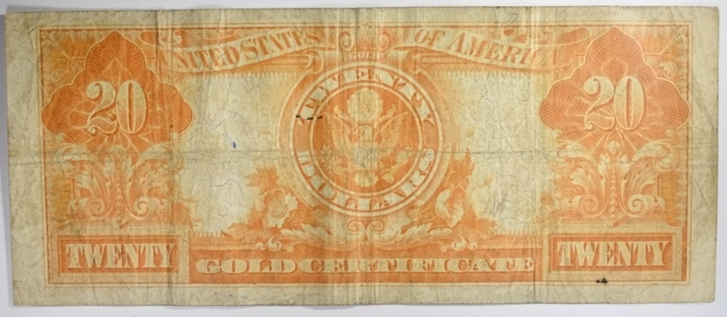 1922 $20 Gold Cert. SN K6269687