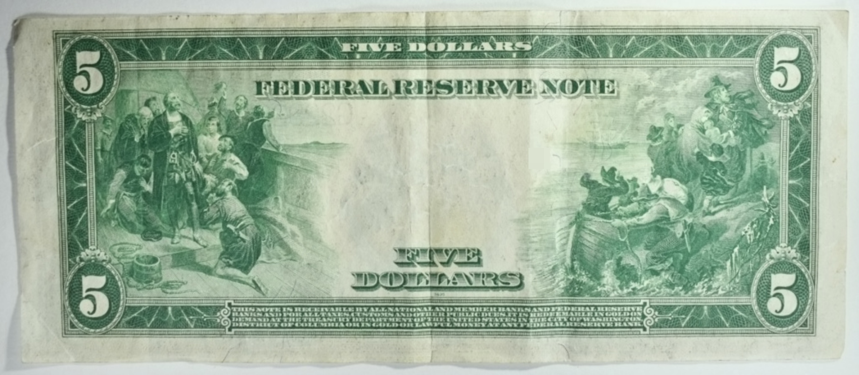 1914 $5 Federal Reserve Note SN G22922680B 7-G