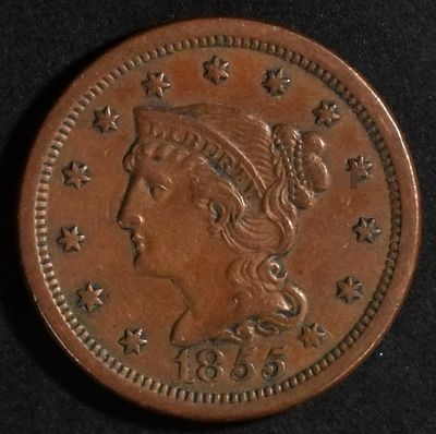 1855 Slanted 55 Large Cent