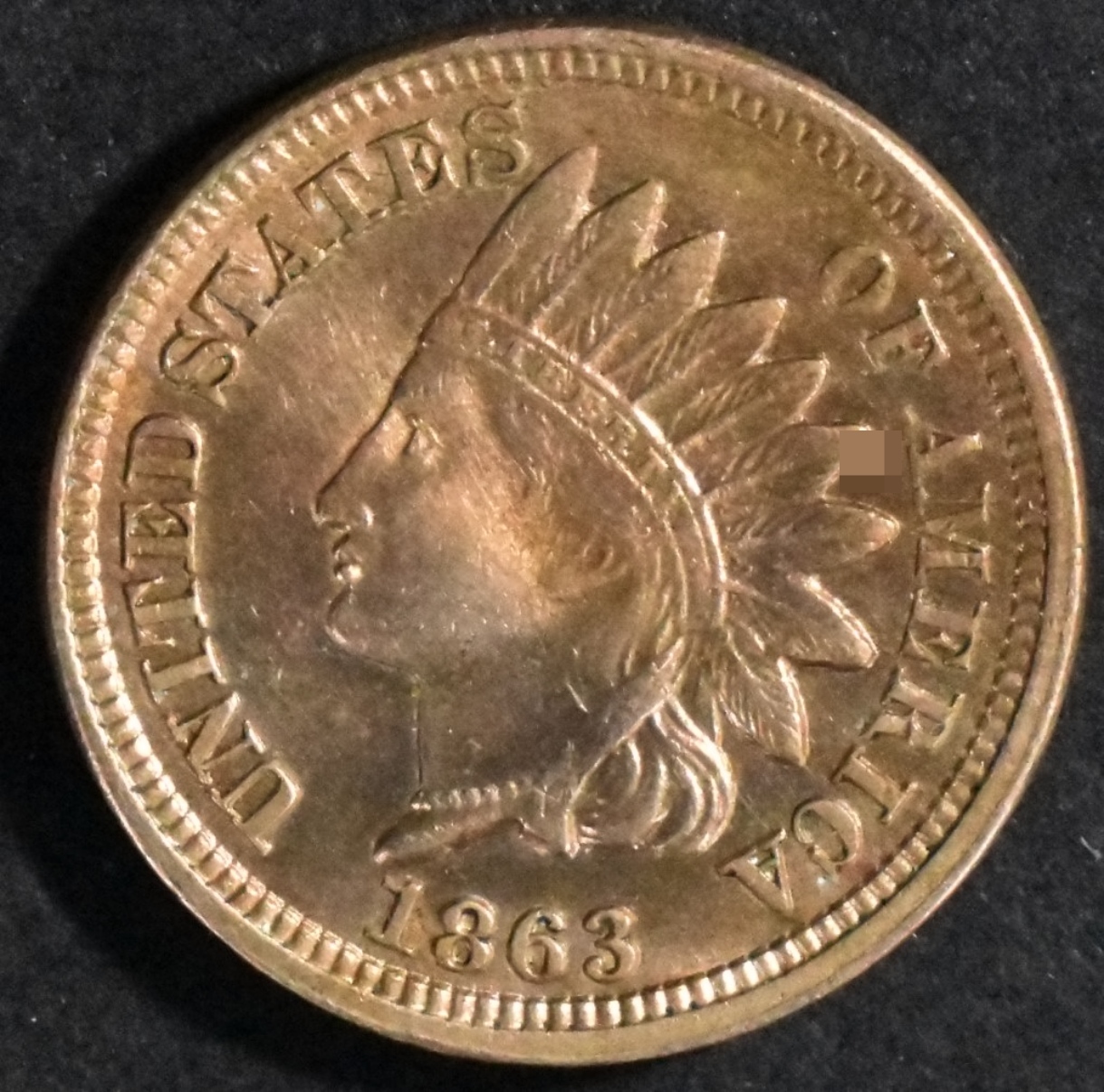1863 Indian Head Cent