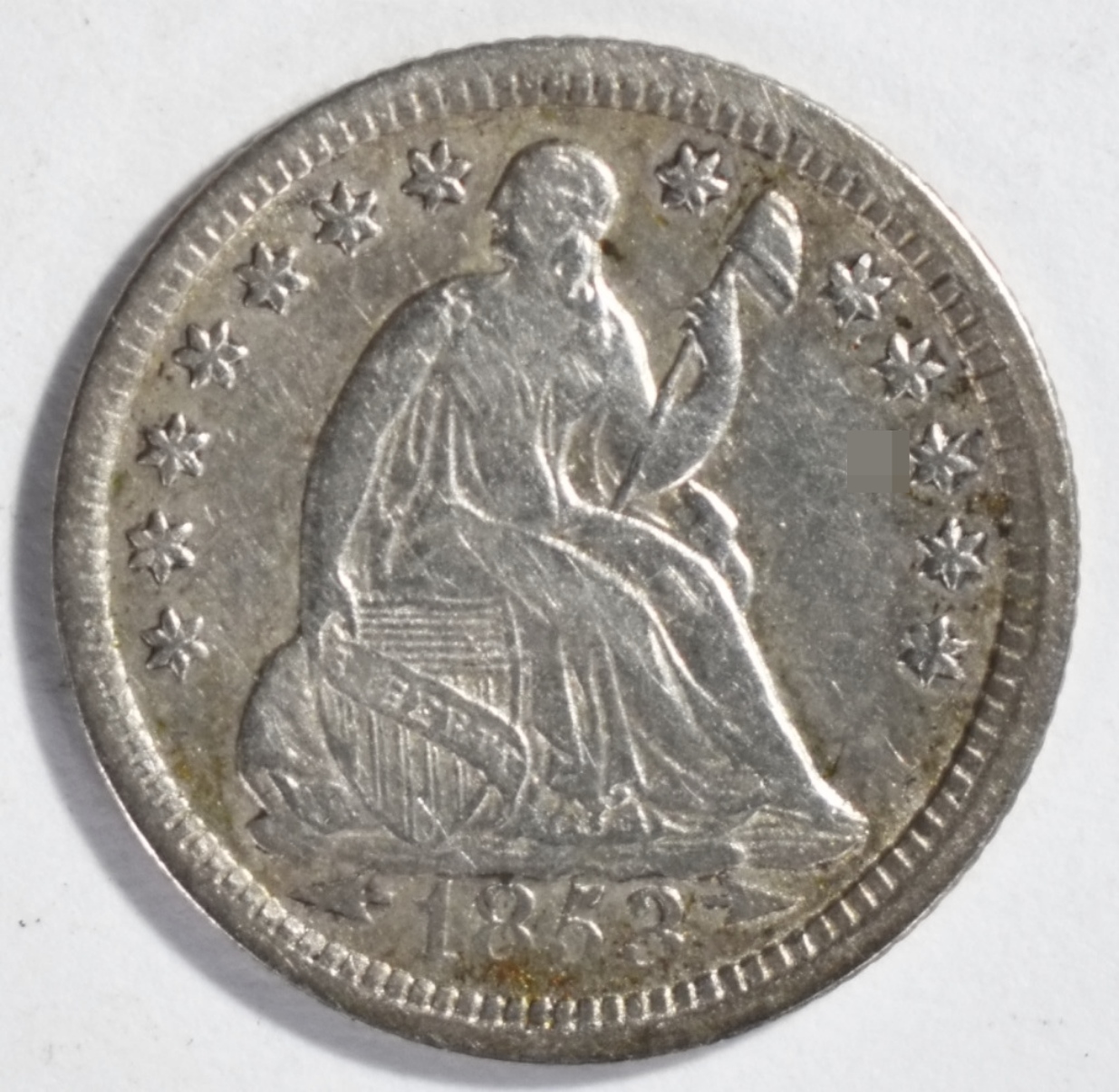 1853 Arrows Seated Half Dime