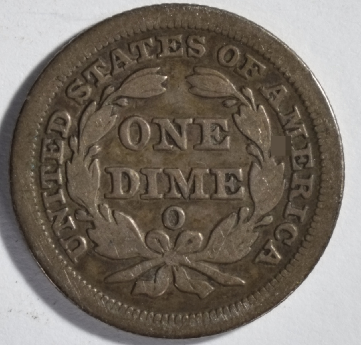 1854-O Arrows Seated Dime