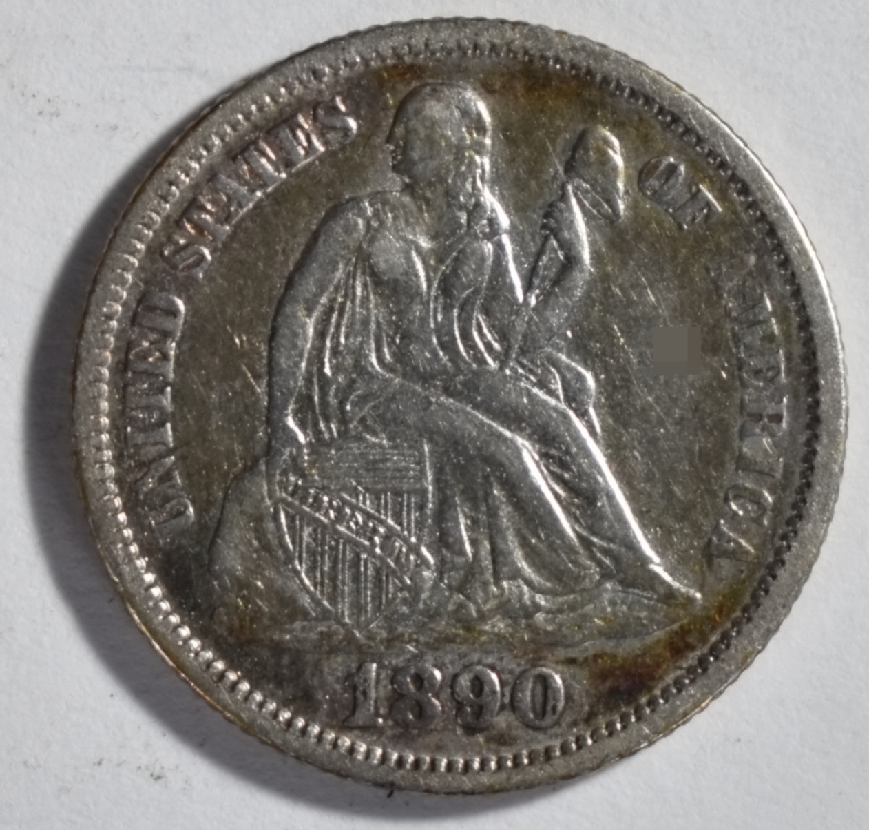 1890 Seated Dime
