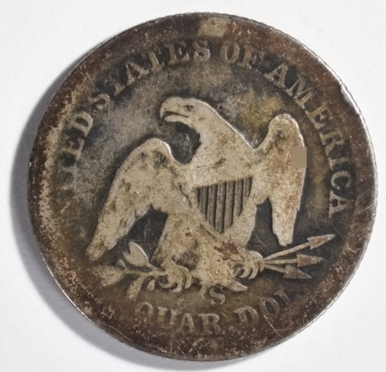 1855-S Arrows Seated Quarter, Rare Date