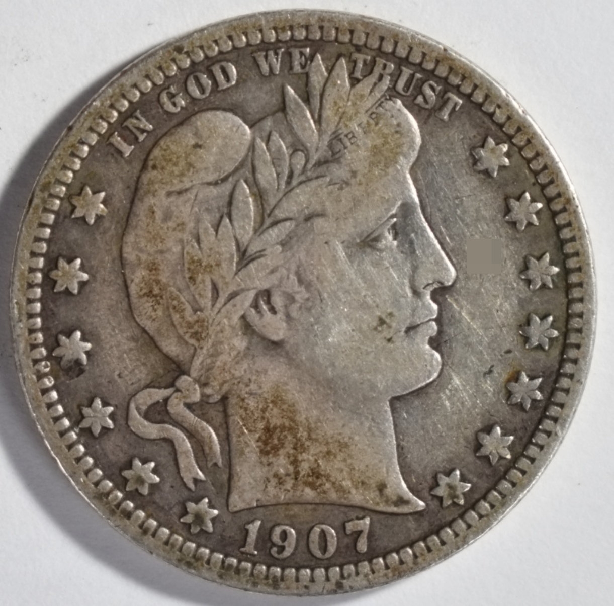 1907-S Barber Quarter