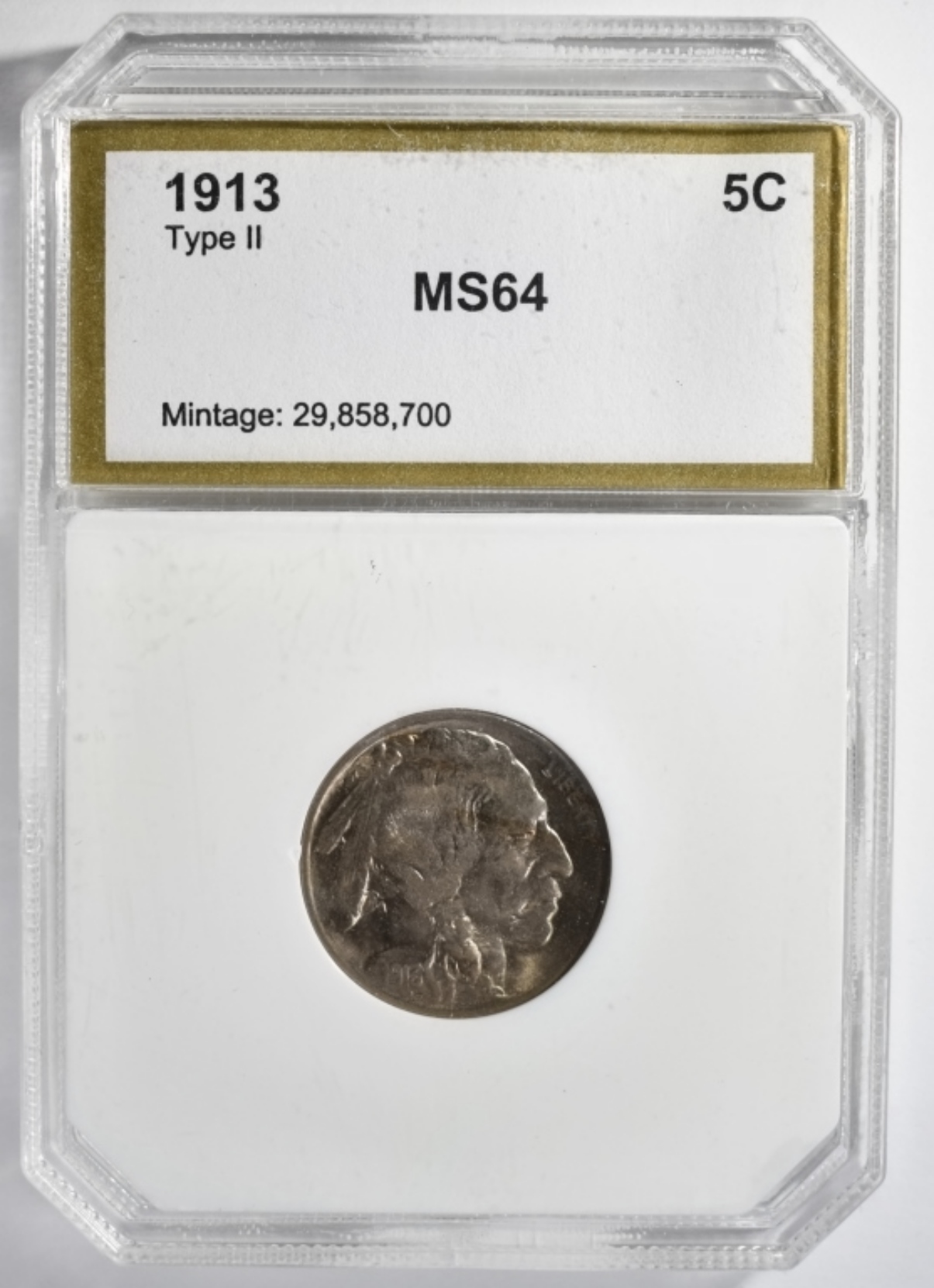 1913 Type 2 Buffalo Nickel MS64 PCI