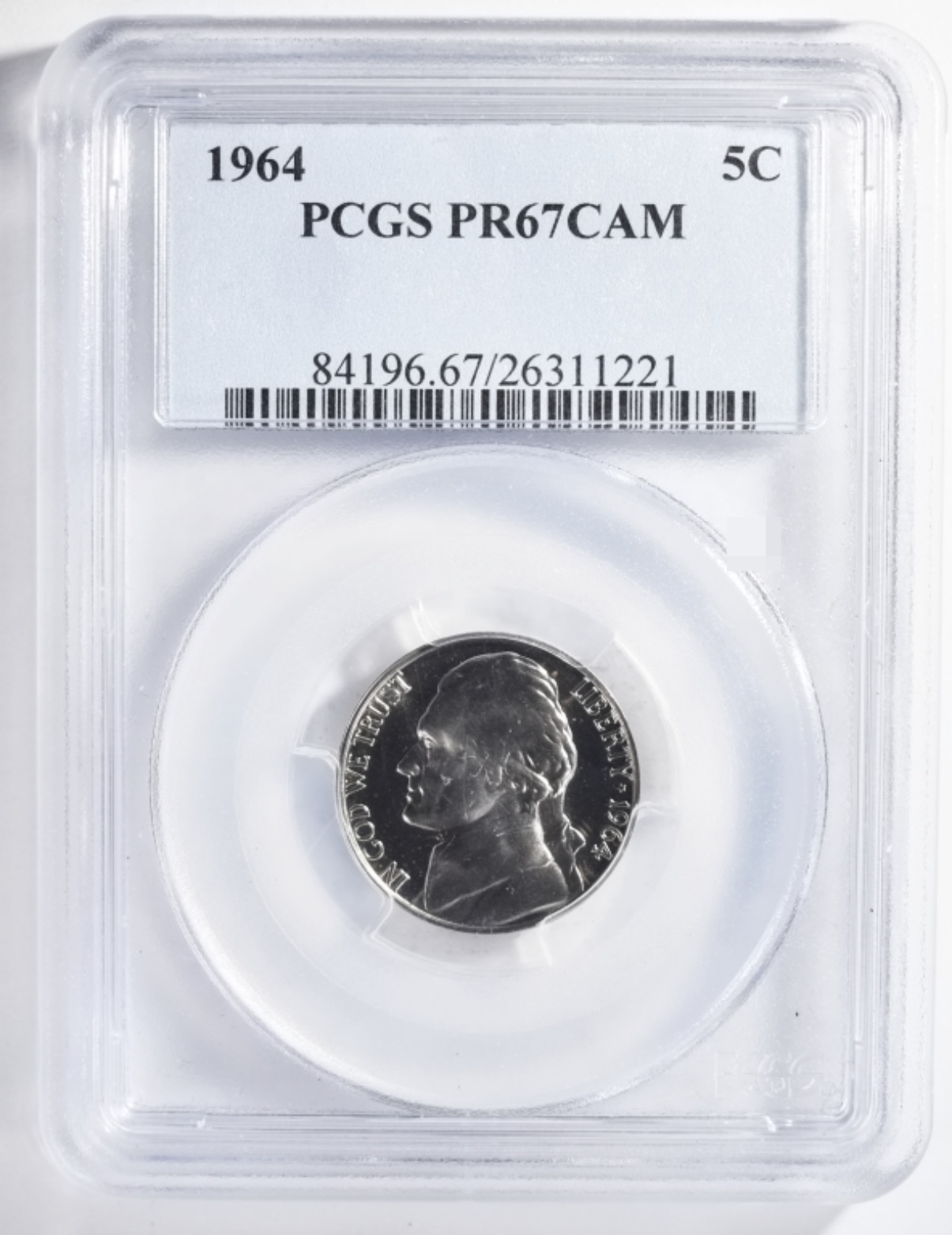 1964 Jefferson Nickel PR67 CAM PCGS