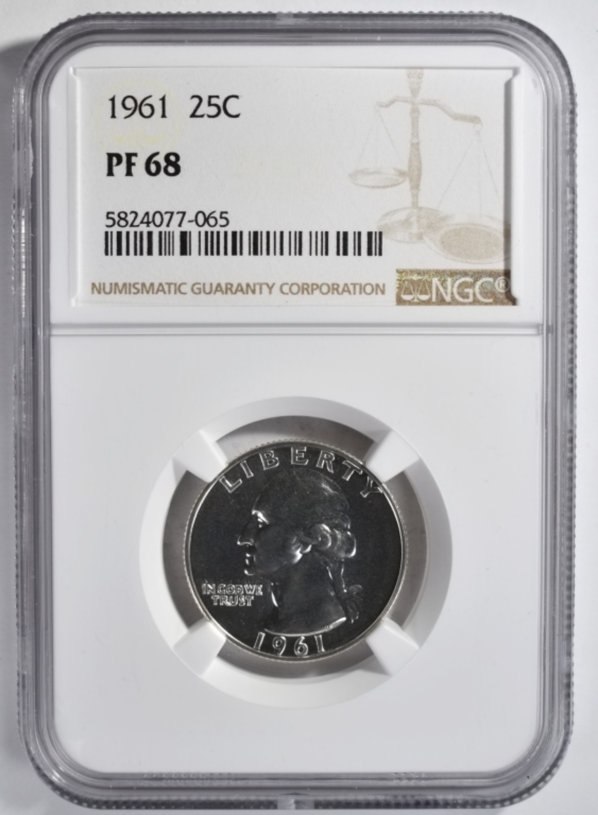 1961 Washington Quarter PF68 NGC