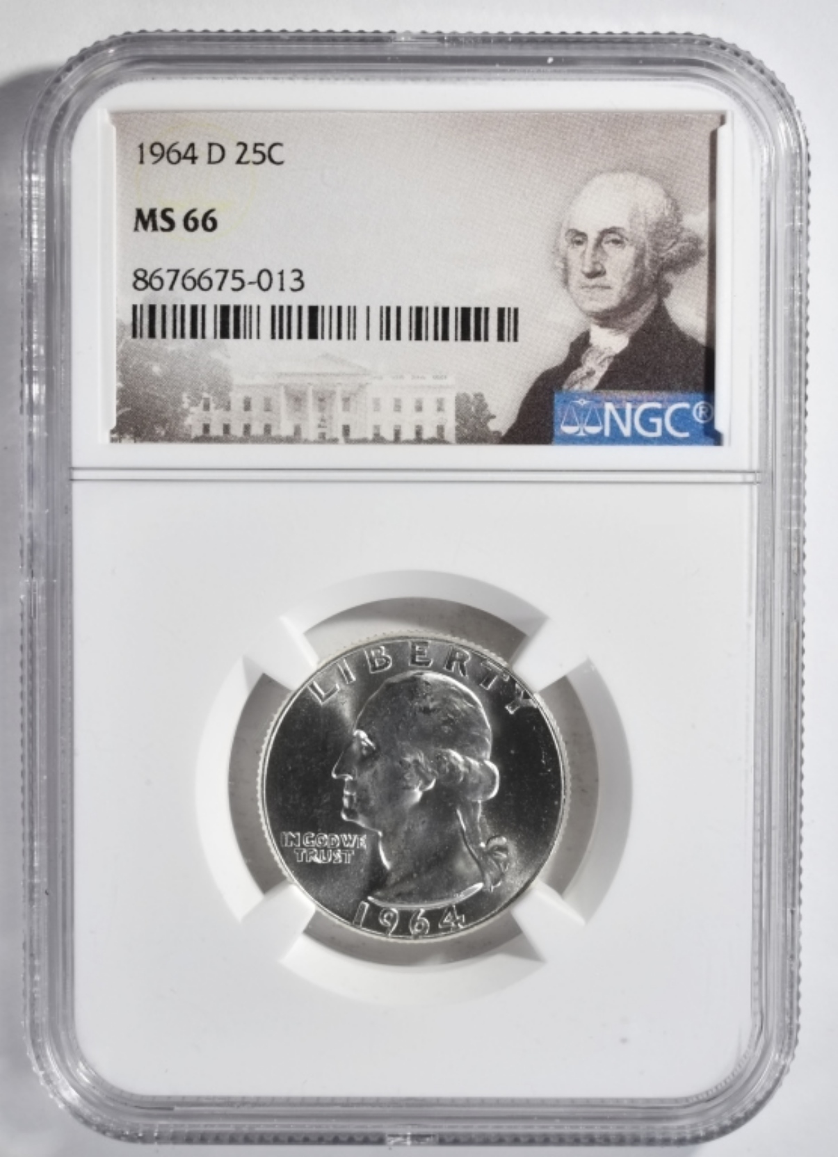 1964-D Washington Quarter MS66 NGC