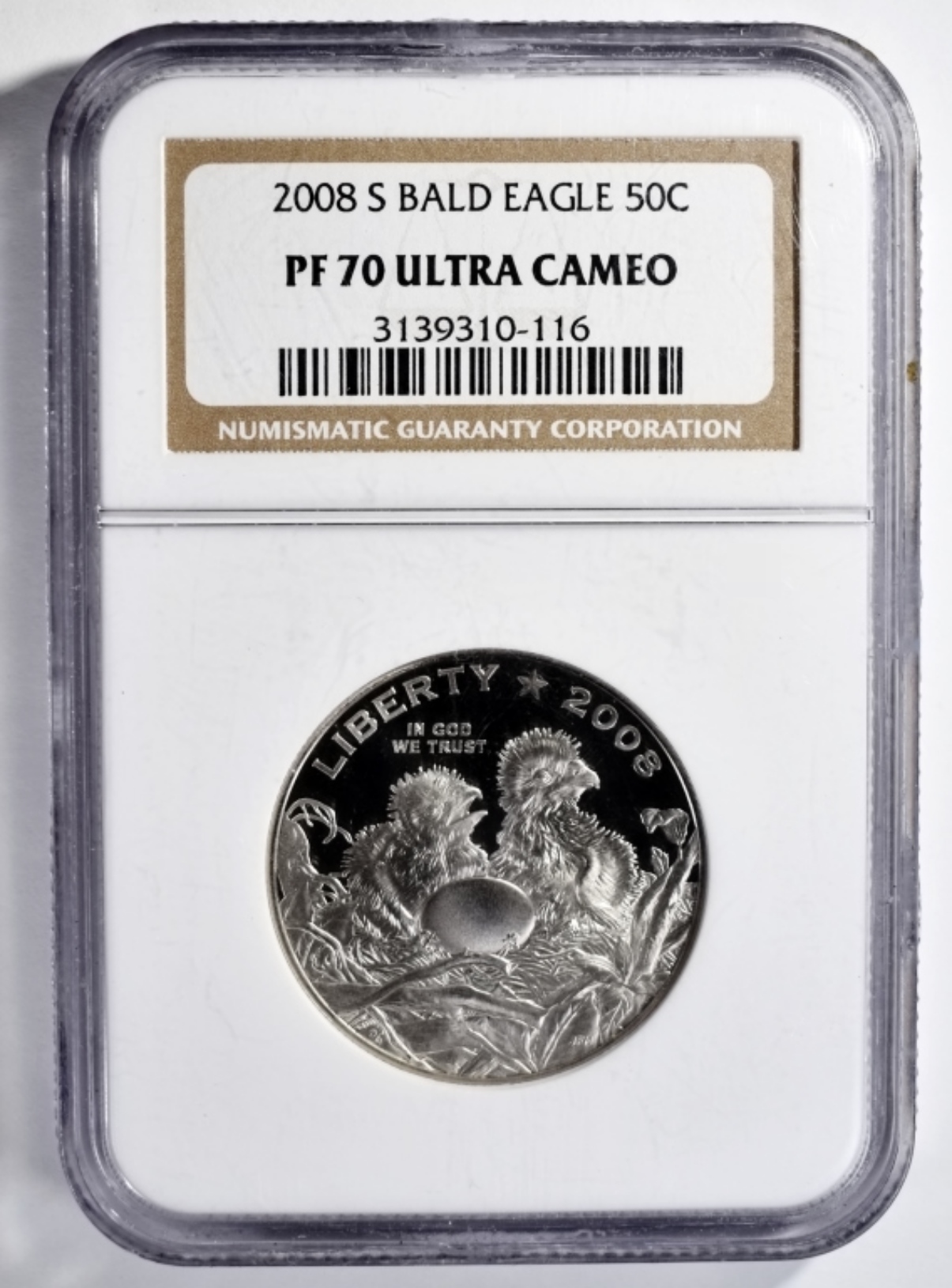 2008-S Bald Eagle Commem Half PF70 UC NGC